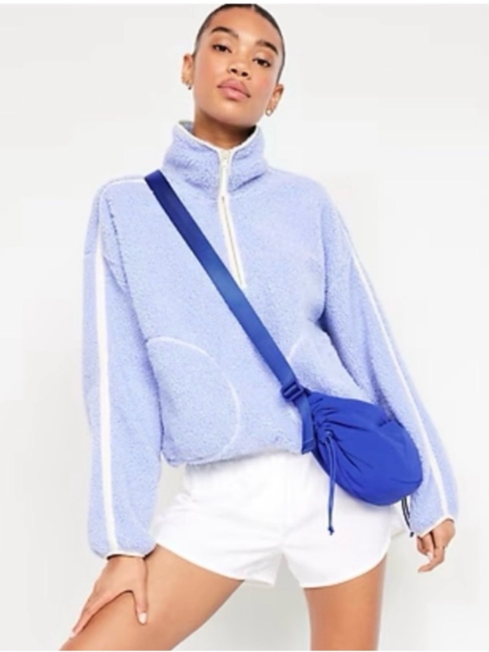 Old Navy “BLUE” Sherpa Half-Zip Pullover